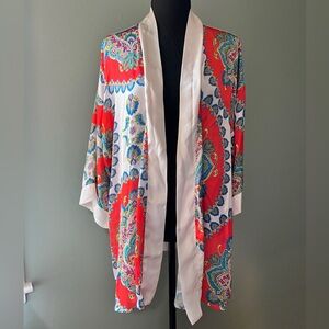 Derviş Bağzıbağlı Kimono Robe - Red and White